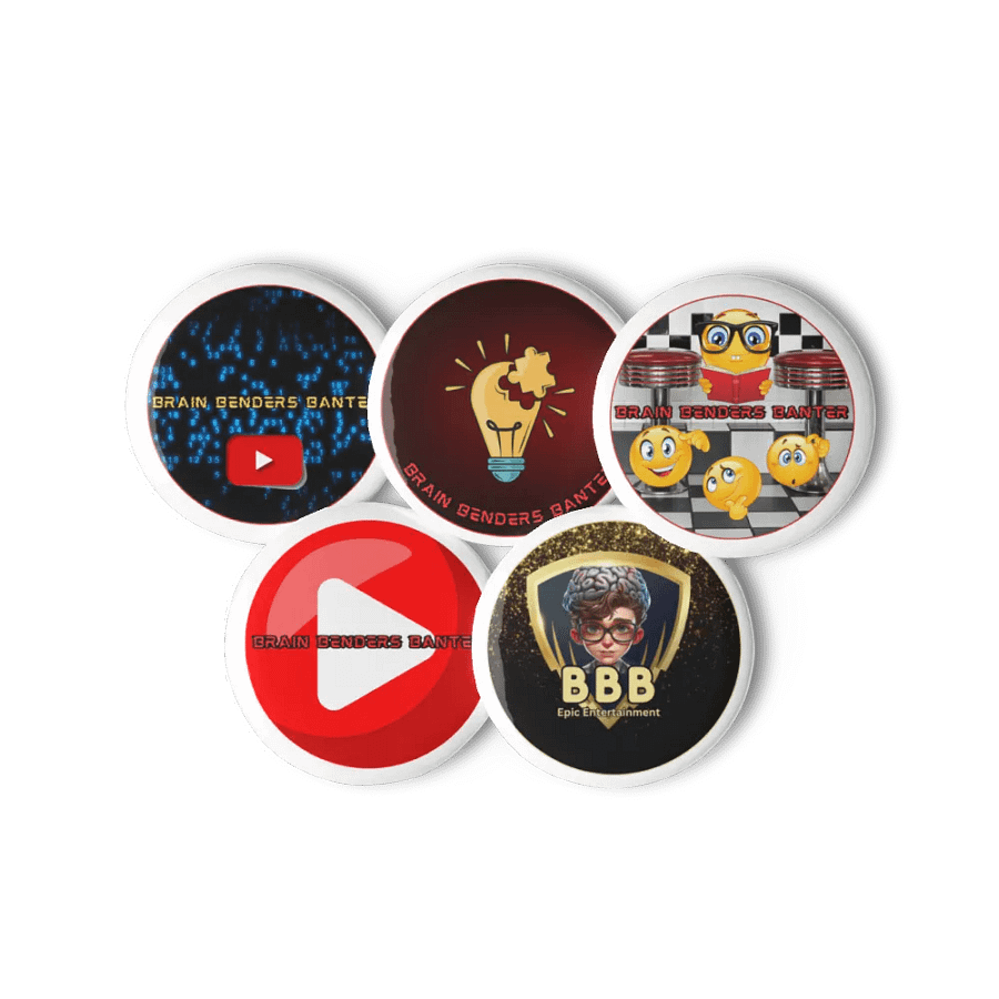 5 Brain Benders Banter Pin Set product image (11)