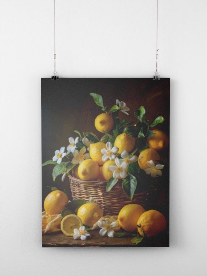 Lemons in a Basket Poster product image (1)