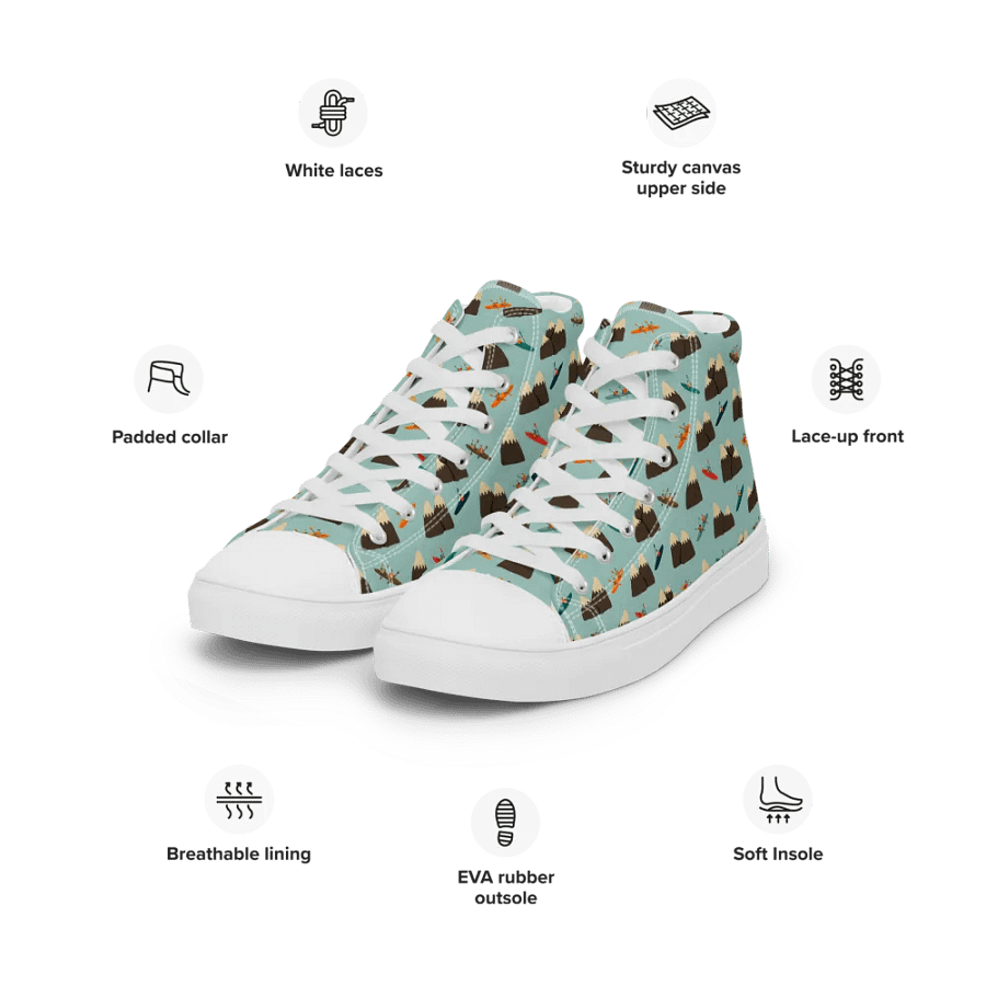 Paddling Peaks - Mens High Top Canvas Shoes product image (4)