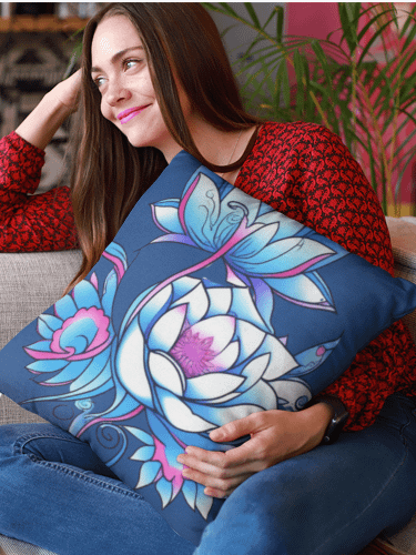 Blue Lotus Bloom - Pillow product image (2)