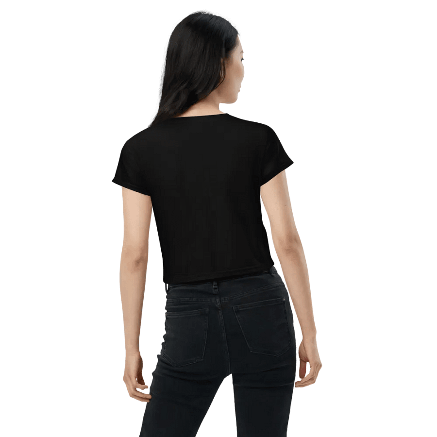 Dancing for Demeowcracy White Cat Silhouette Crop Tee product image (8)