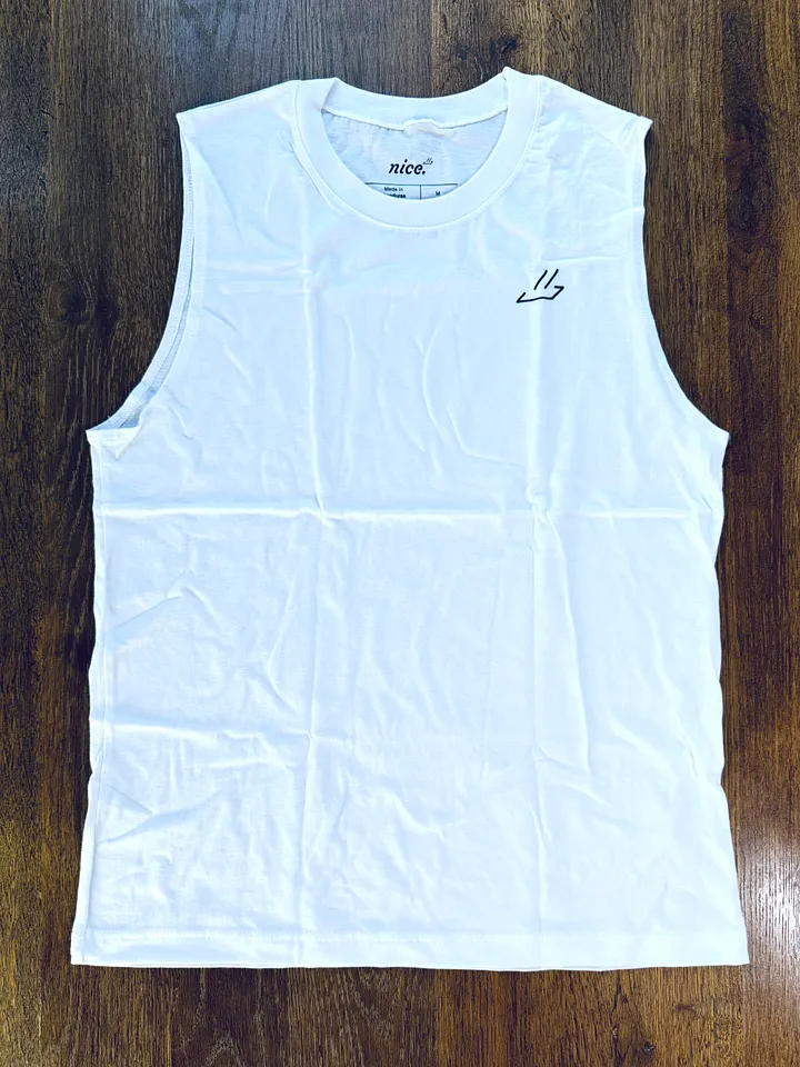 Nice. Athletics Muscle Tank (White) product image (1)