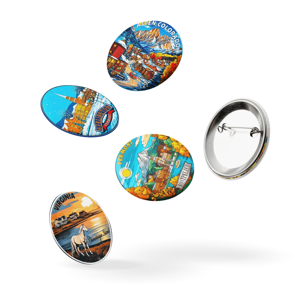 Set Of 5 Pins (U.S. Picturesque Small Towns & Landscapes) product image (9)