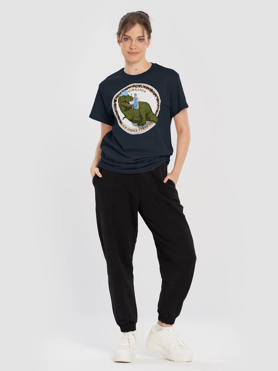 Sick Semper Tyrannis - Virginia State Flag Seal with Dinosaur Shirt product image (23)