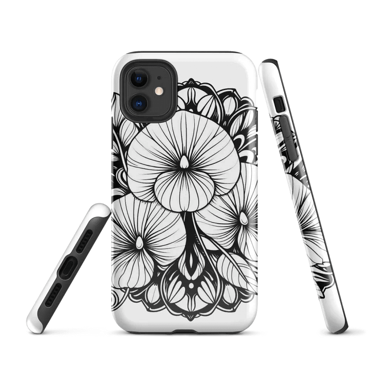 Floral Blooms iPhone® Tough Case | AI Design flower mandala product image (1)