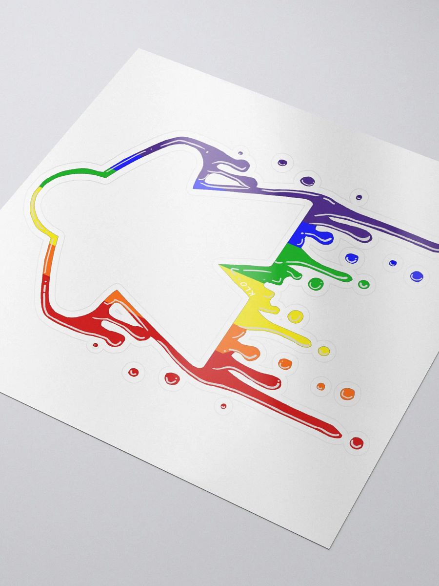Drippy Rainbow Meeple Sticker product image (3)