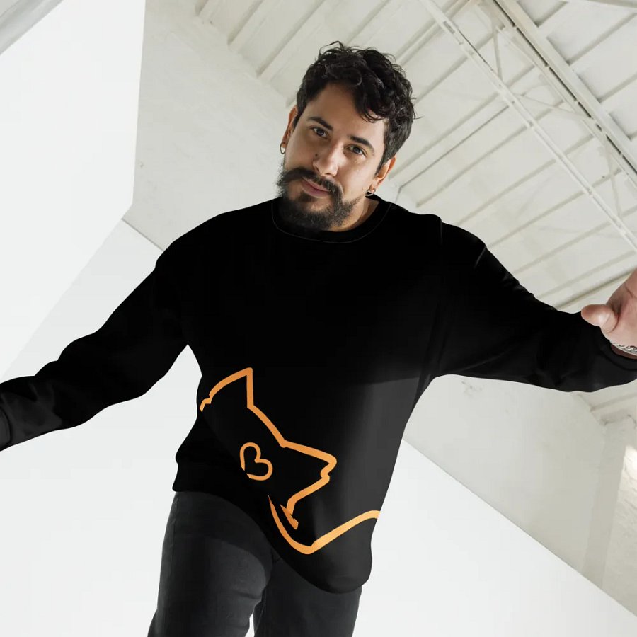 Mellow Ribbon Sweater (Black and Orange) product image (4)