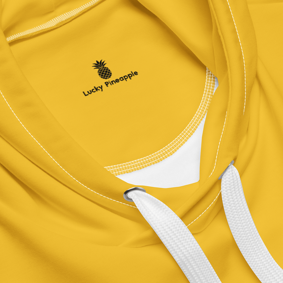 Mustard Yellow Solid Color Eco Friendly Pullover Unisex Hoodie product image (4)