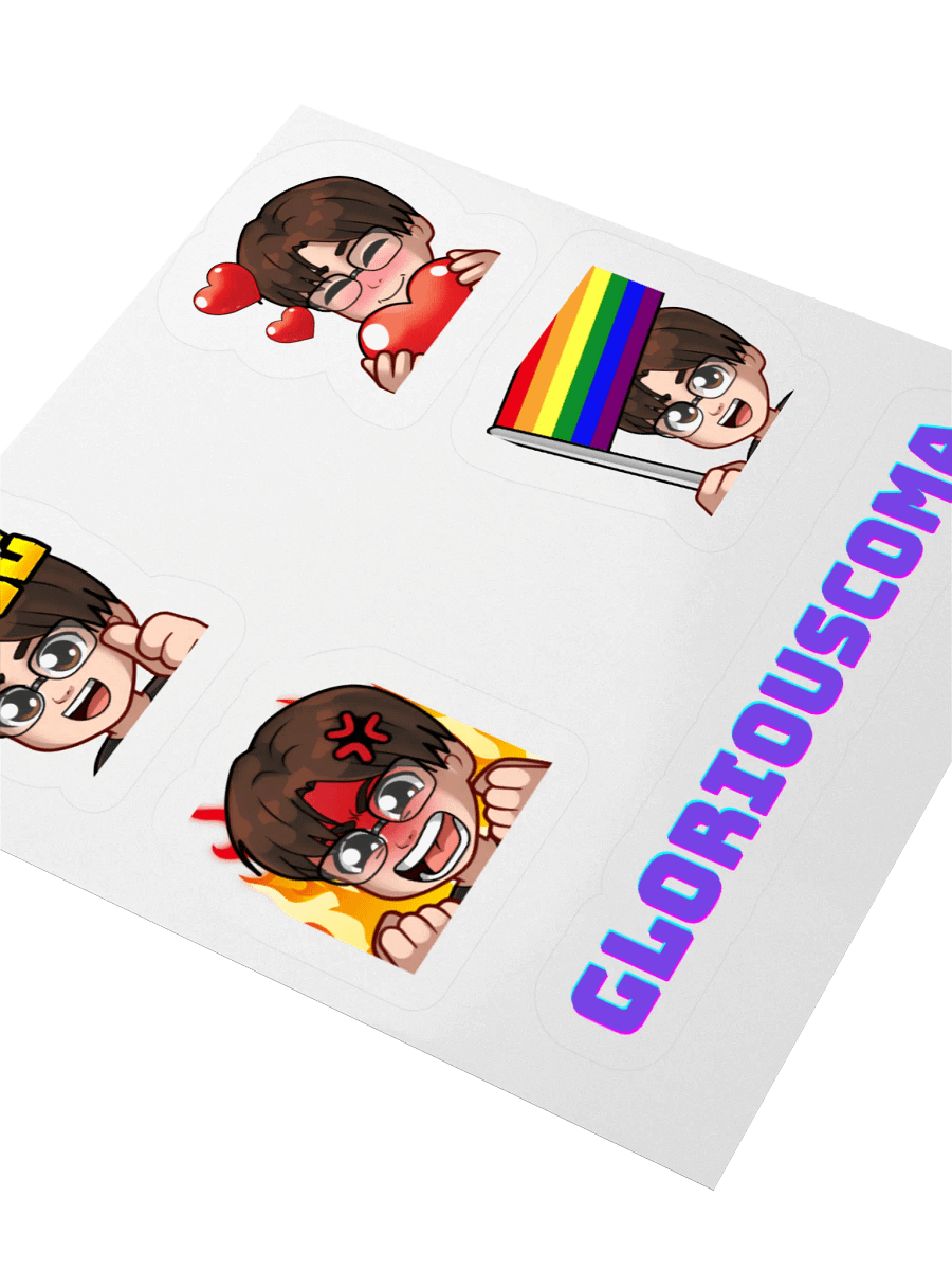Expressive Emote Kiss Cut Stickers Set product image (3)