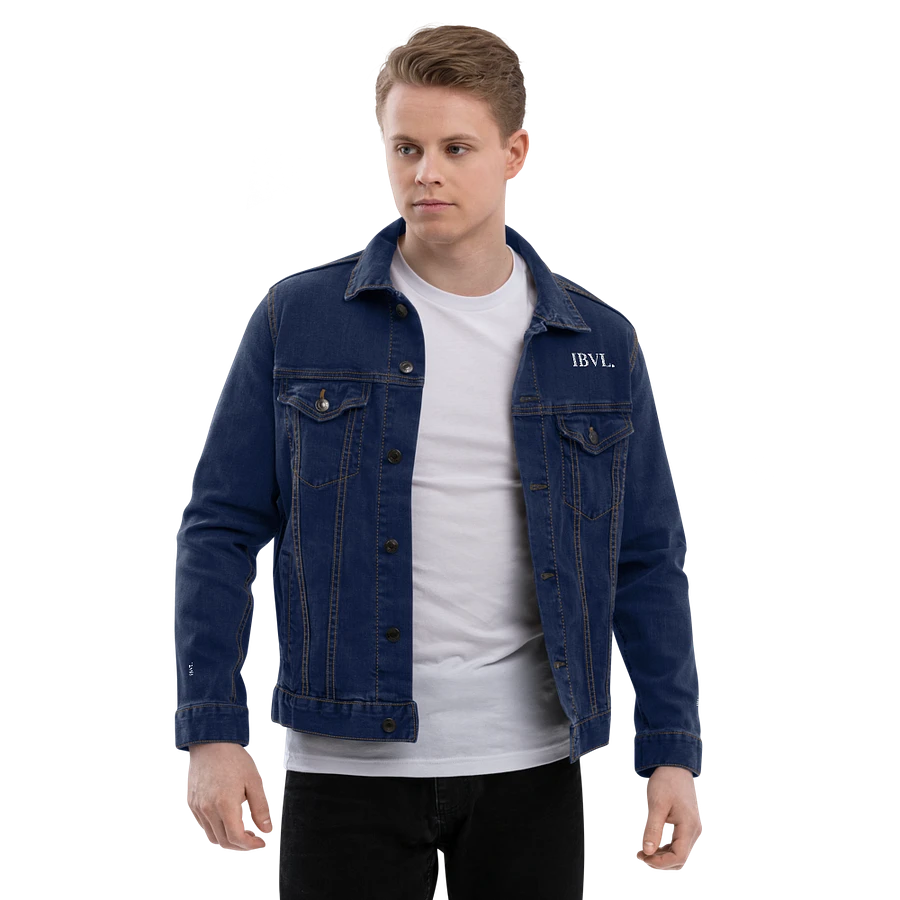 Classic Embroidered IBVL Signature Unisex Denim Jacket product image (7)