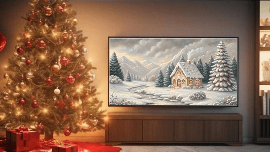 Gingerbread Cottage in Winter Wonderland - Frame TV VI product image (3)