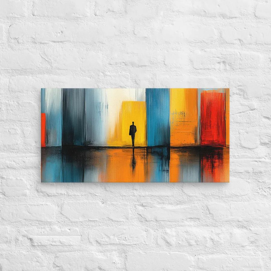 Urban Solitude - Abstract Canvas Landscape Print product image (2)