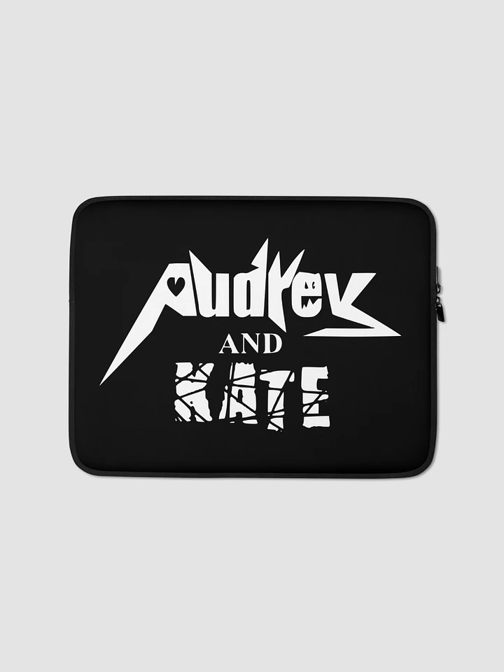 Audrey and Kate Official Square White Logo Laptop Sleeve product image (1)