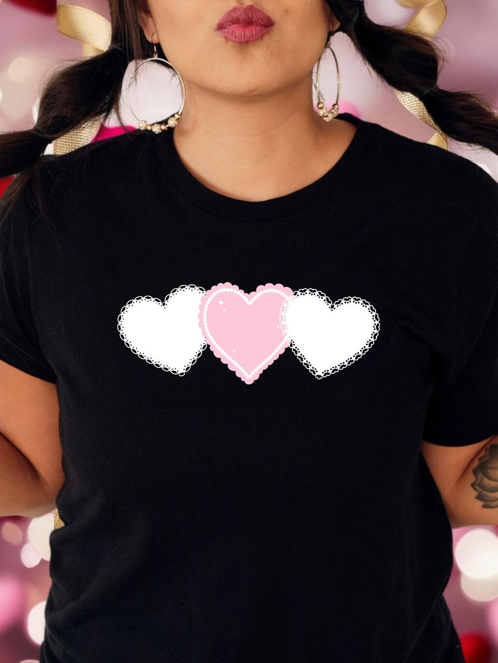 Hearts T-Shirt, Valentine's Day Tee, Valentine Hearts product image (1)