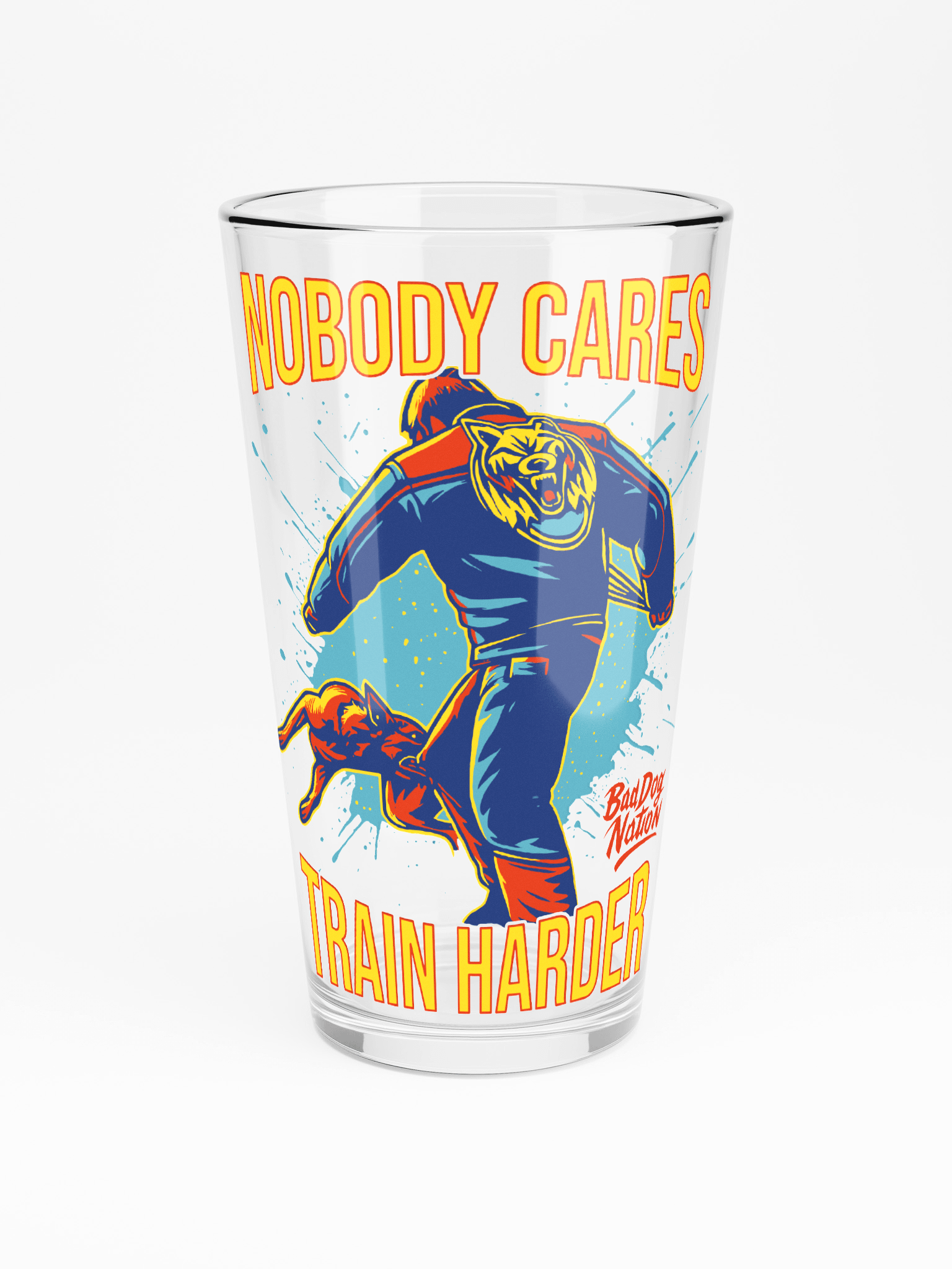 NOBODY CARES, TRAIN HARDER - Shaker Pint Glass product image (3)