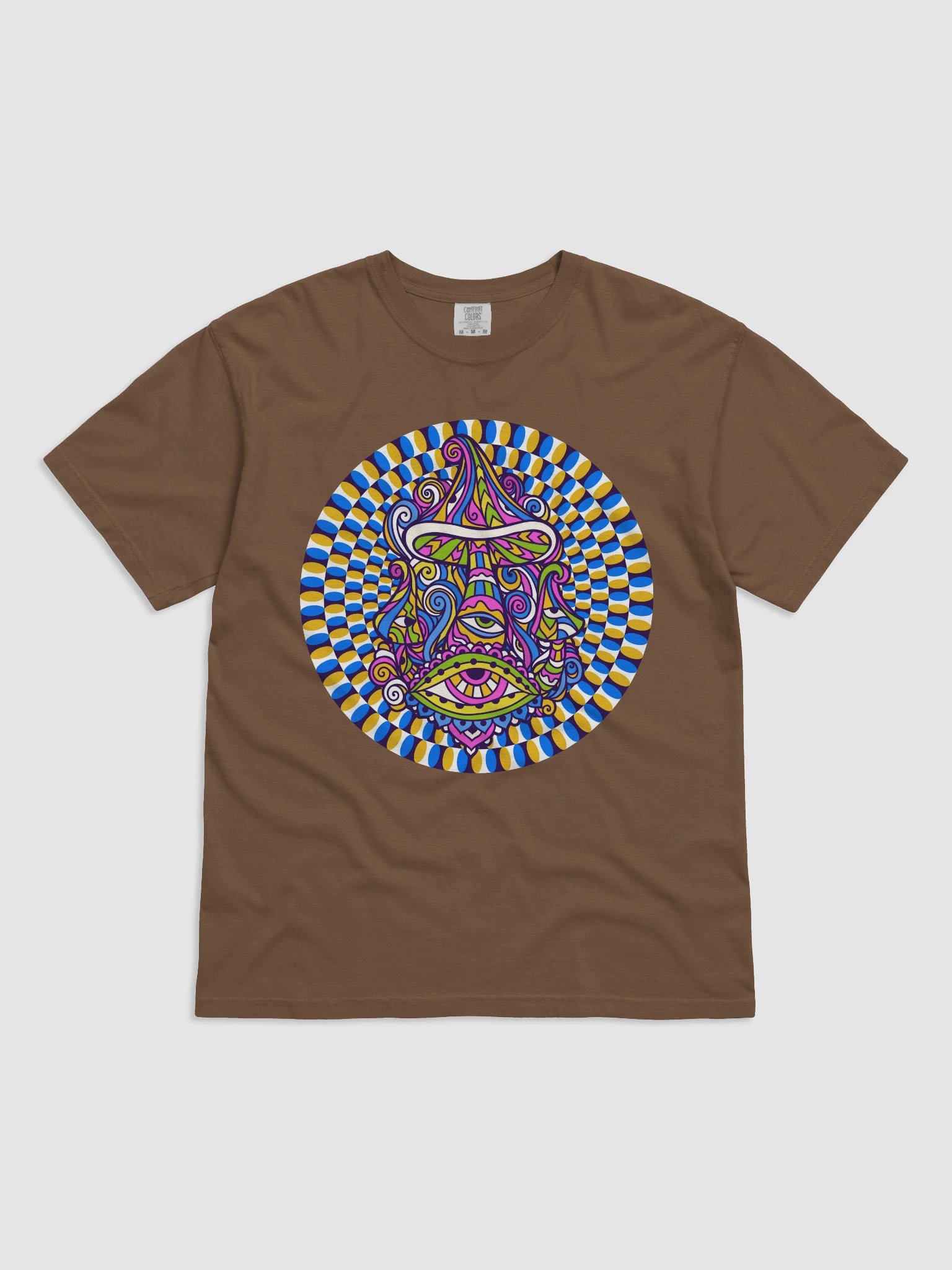 Psychedelic Mushroom Swirl Confort Color 1717 T-Shirt product image (9)