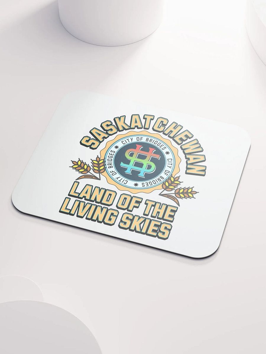 Saskatchewan Land Of The Living Skies Emblem Mouse Pad product image (3)