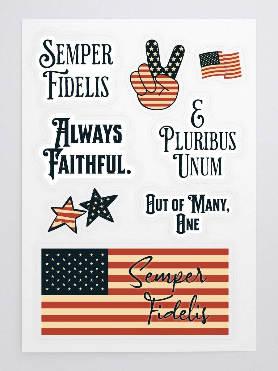 Latin Saying Patriotic US Motto Stickers product image (3)
