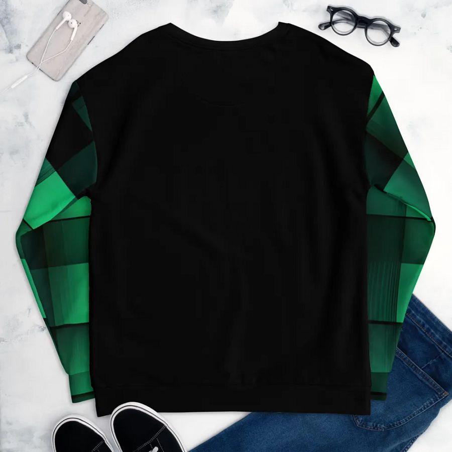 Black And Green Squares Unisex Sweatshirt product image (9)