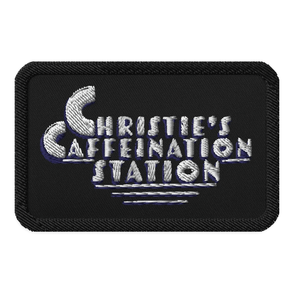 Christie's Caffeination Station Embroidered Patch - Black product image (1)