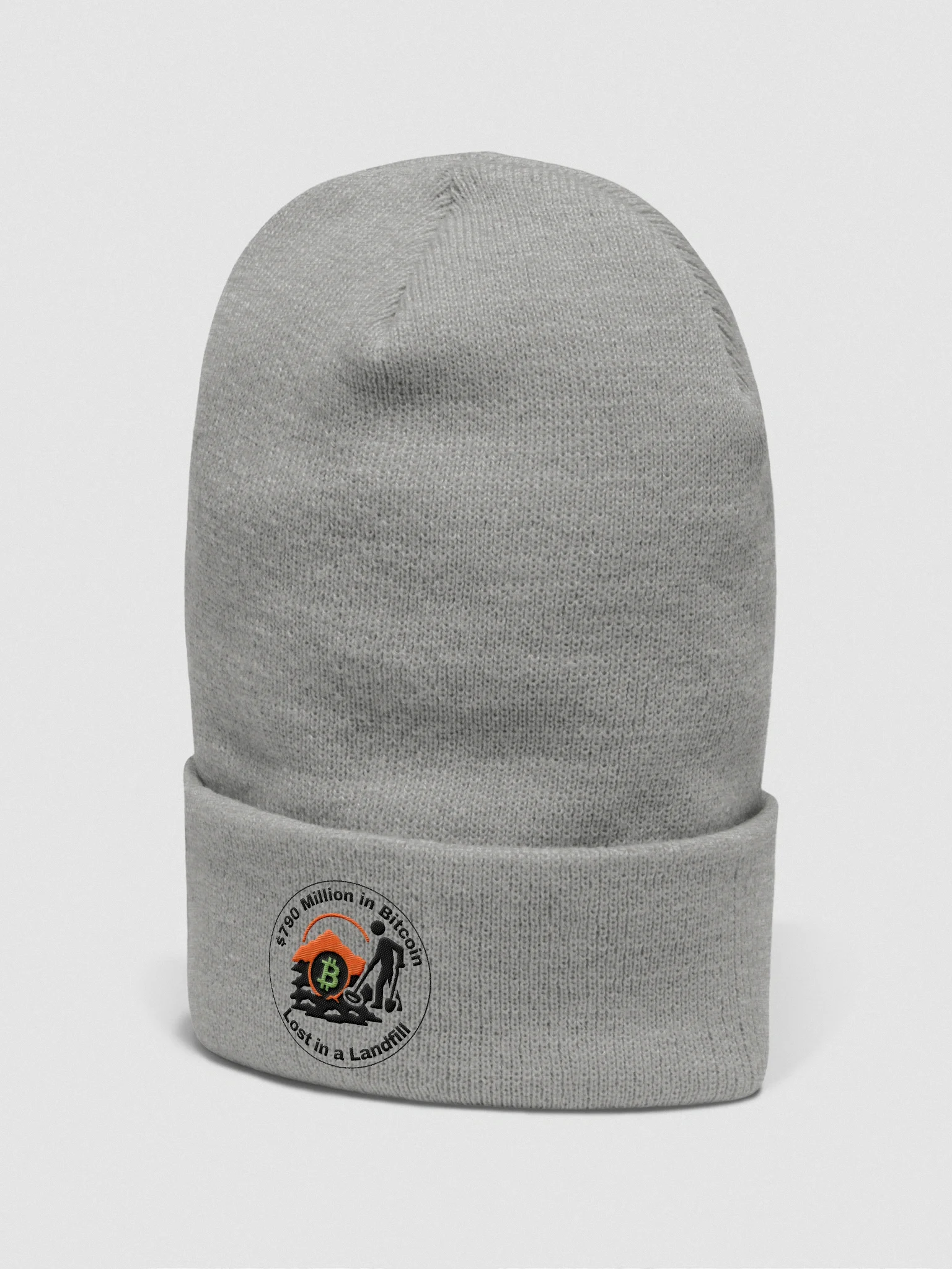 Crypto Circle Embroidered Beanie product image (2)
