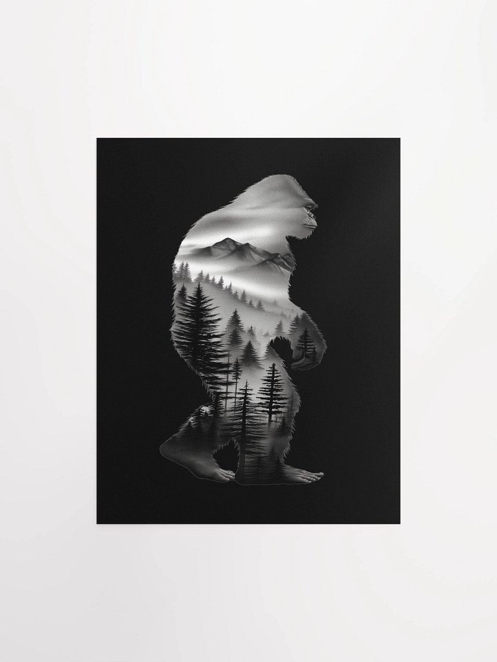 Sasquatch Silhouette Matte Unframed Wall Art Paper Canvas product image (1)