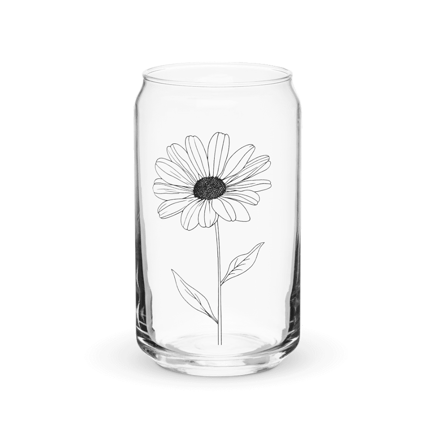 Daisy Sip in Style: Can-Shaped Glass product image (1)