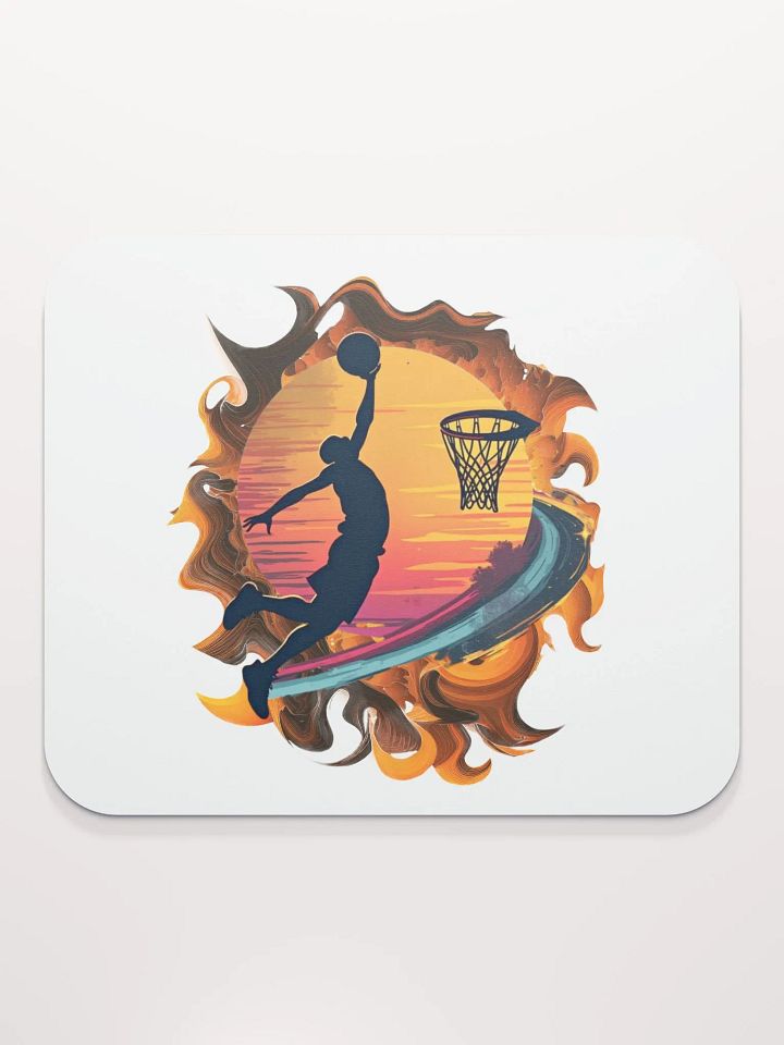 Space Shooter Basketball Sunset Slam Dunk Mouse Pad product image (2)
