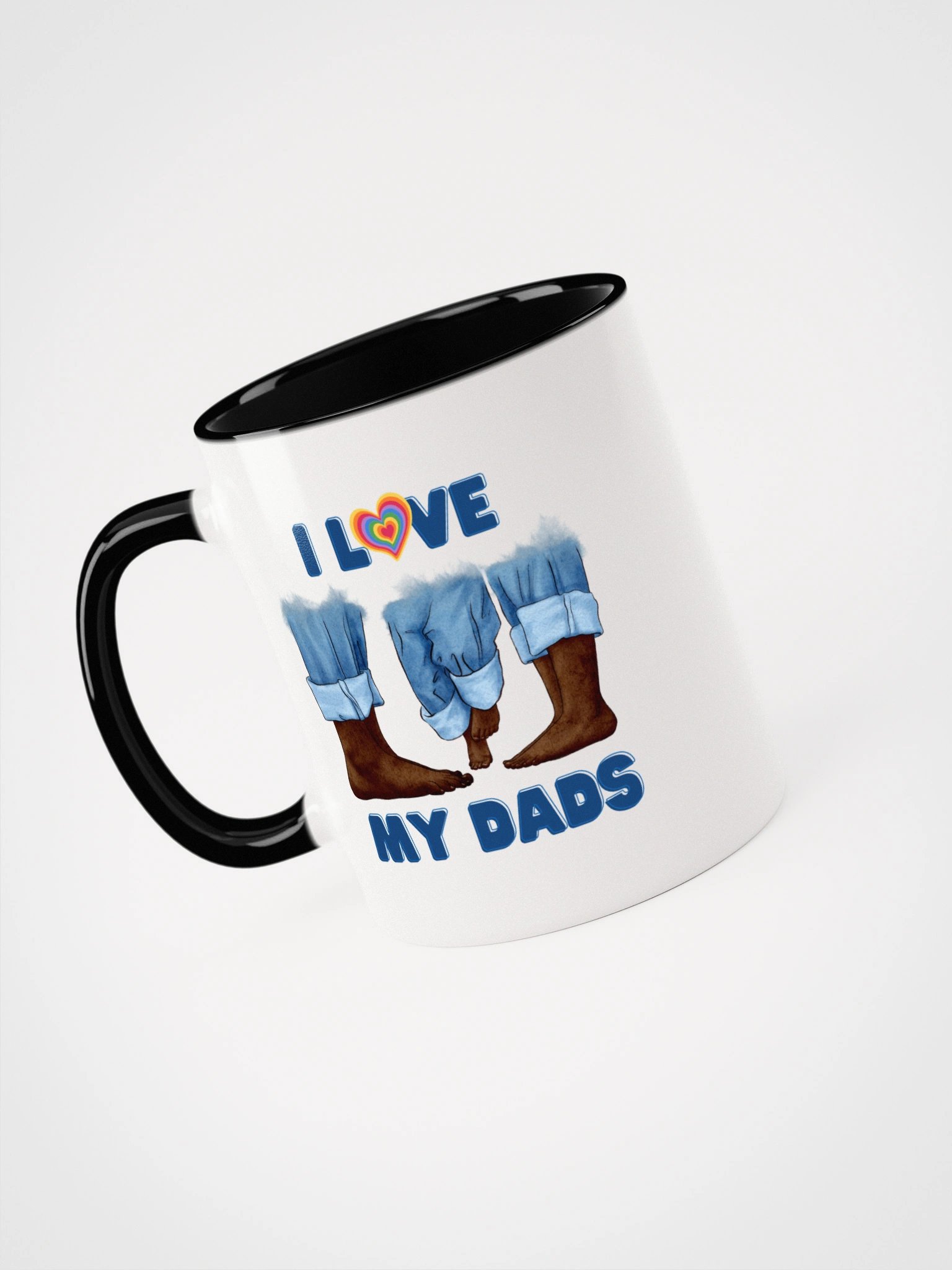I Love My Dads Gay Family Pride Art Ceramic Mug with Color product image (5)