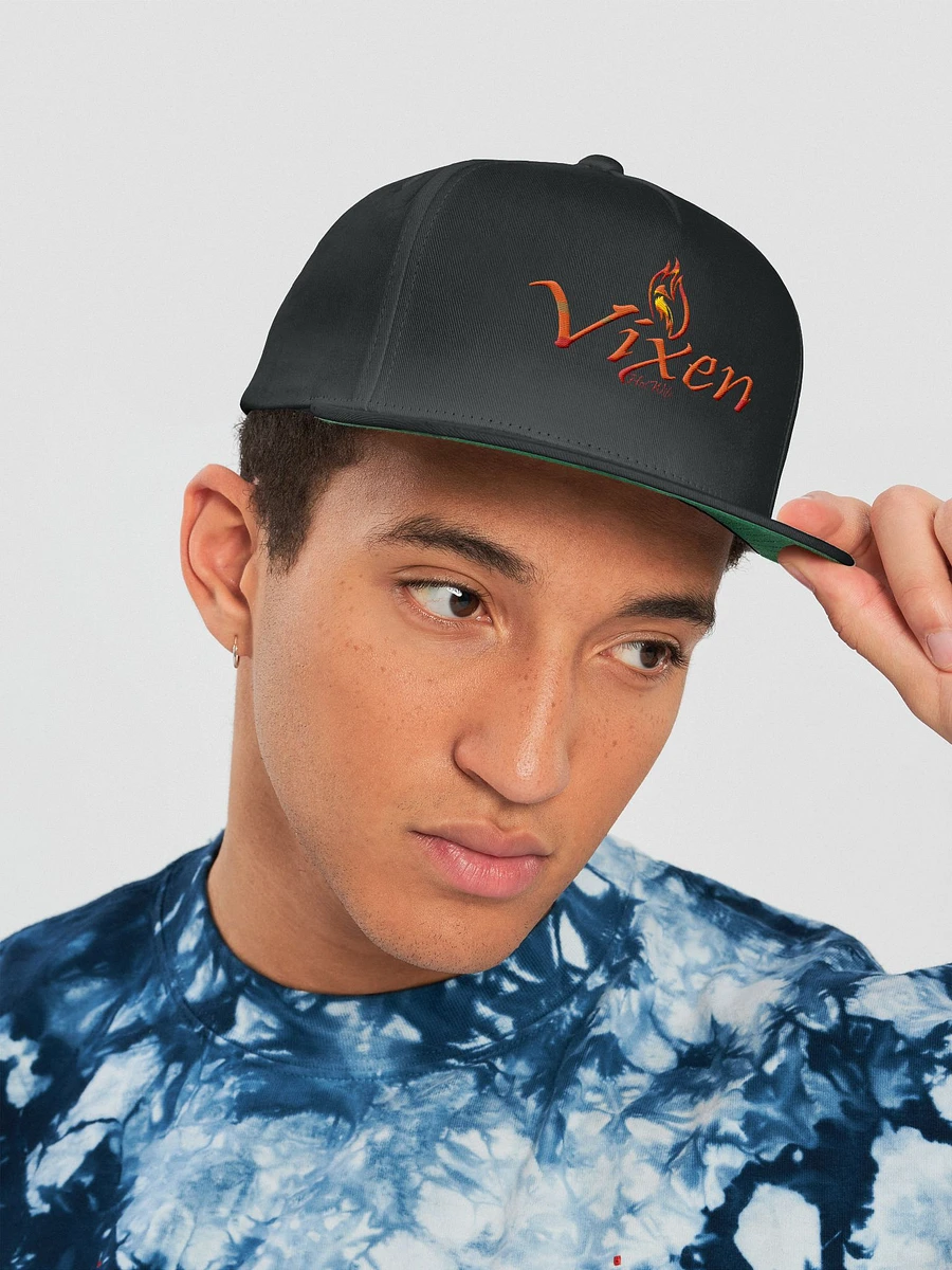 Vixen Hotwife with Flame around fox embroidered snap back style cap product image (21)