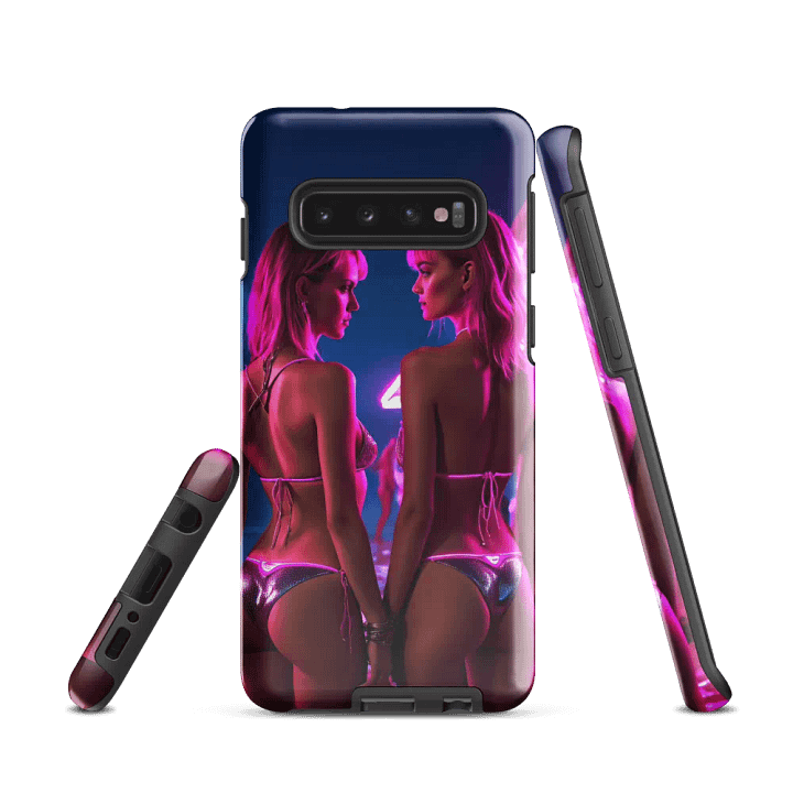 Neon Twin Glam Samsung Tough Case - Double Bold Beauty Design product image (1)