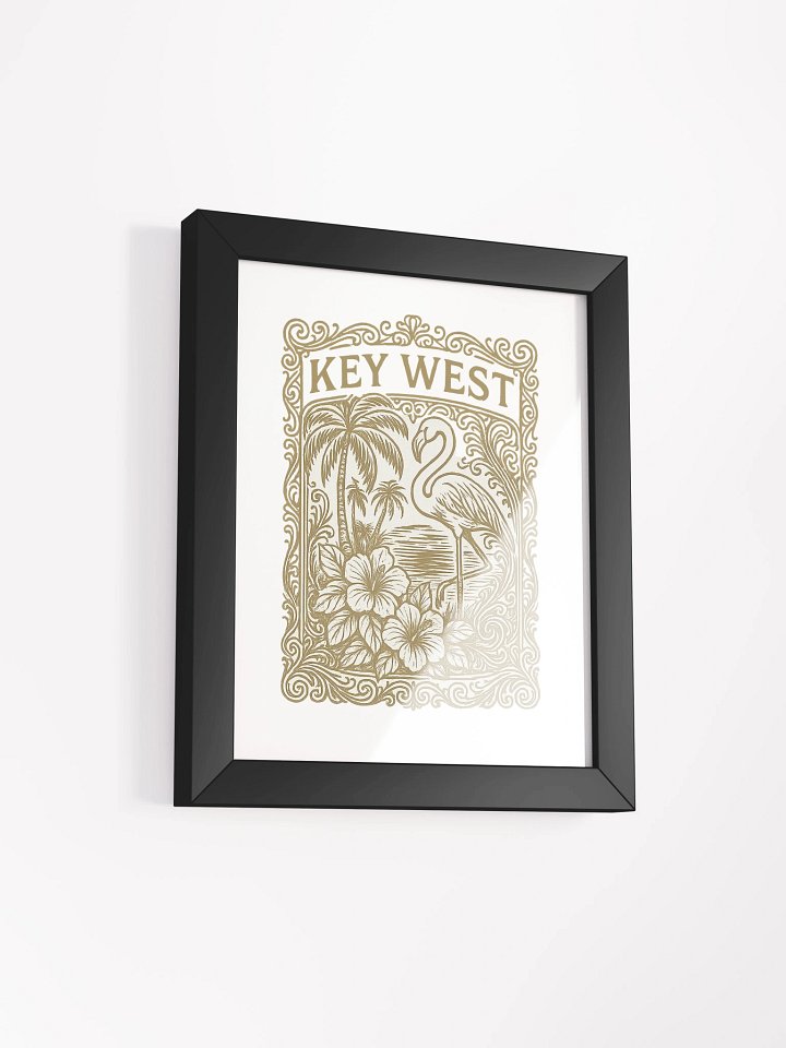 Key West Framed Poster with Flamingo and Hibiscus product image (16)