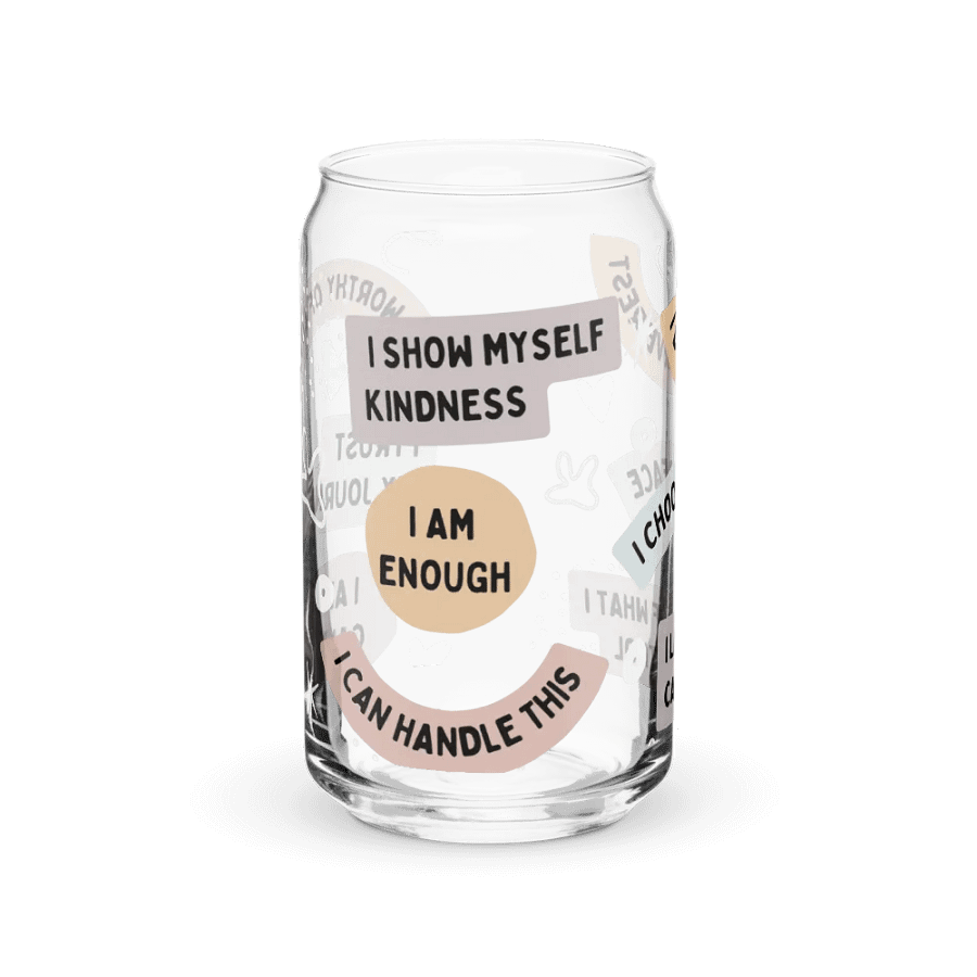 Mindful Affirmations Can-Shaped Glass – 16oz product image (4)