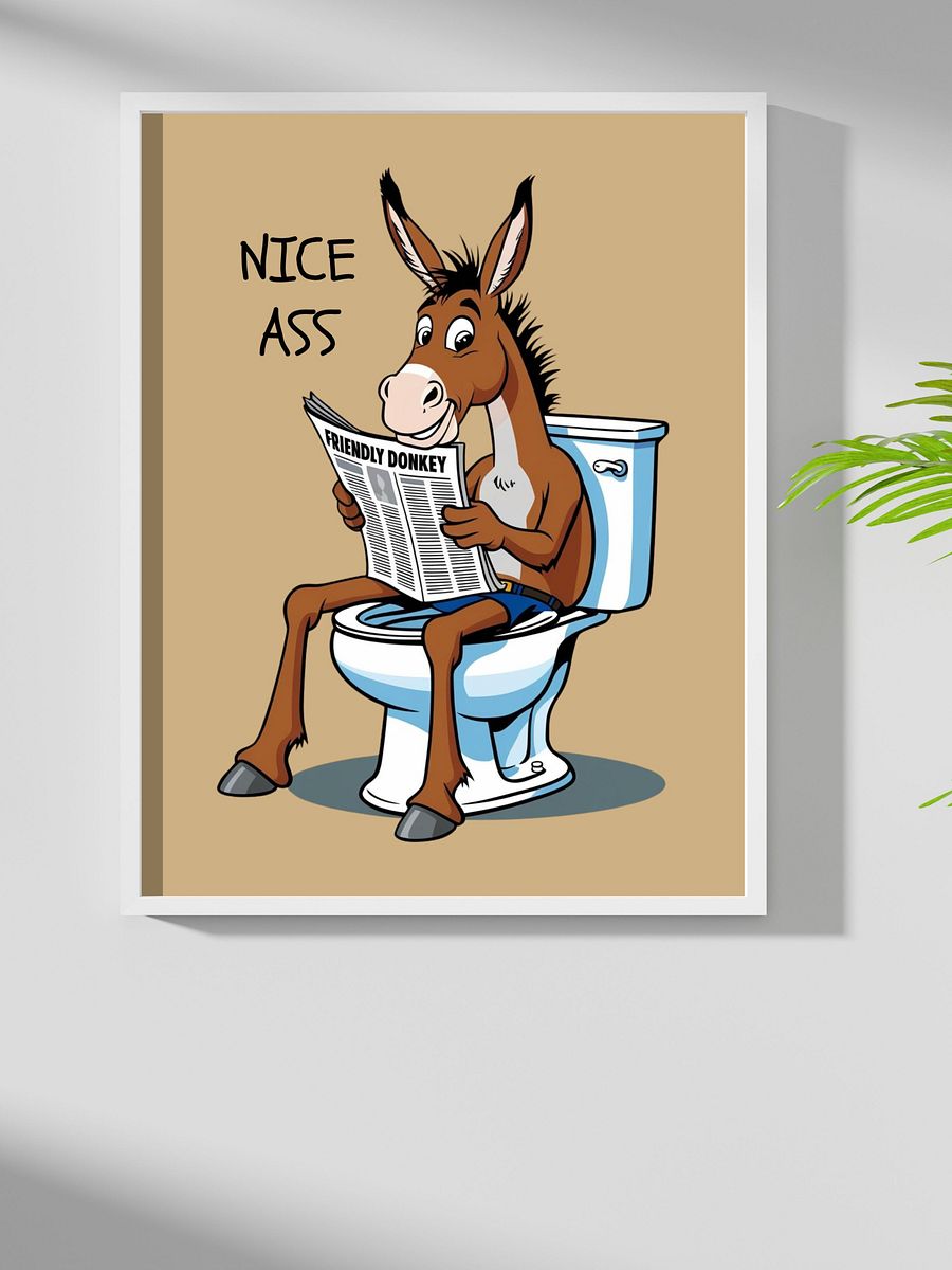 Donkey On Toilet Bathroom Downloadable Wall Art product image (5)