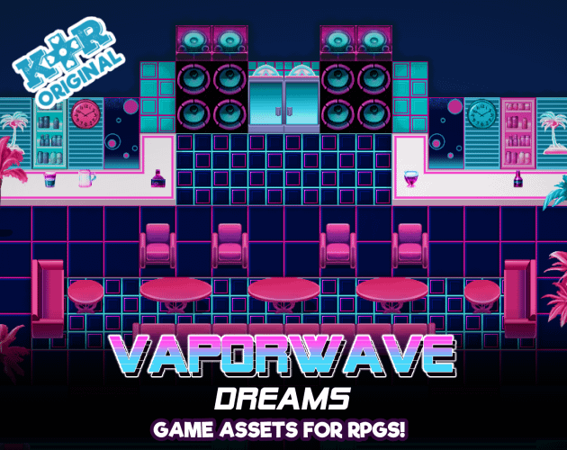 KR Vaporwave Dreams Tileset for RPGs product image (1)