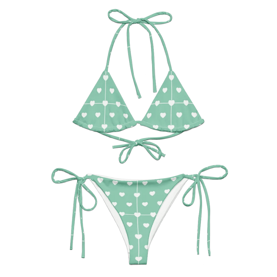 Pastel Heart Seamless Pattern String Bikini - v1 product image (2)