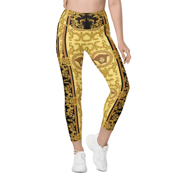 Leggings with Pockets – Luxury Medusa Inspired Print for Glamorous & Bold Style product image (1)