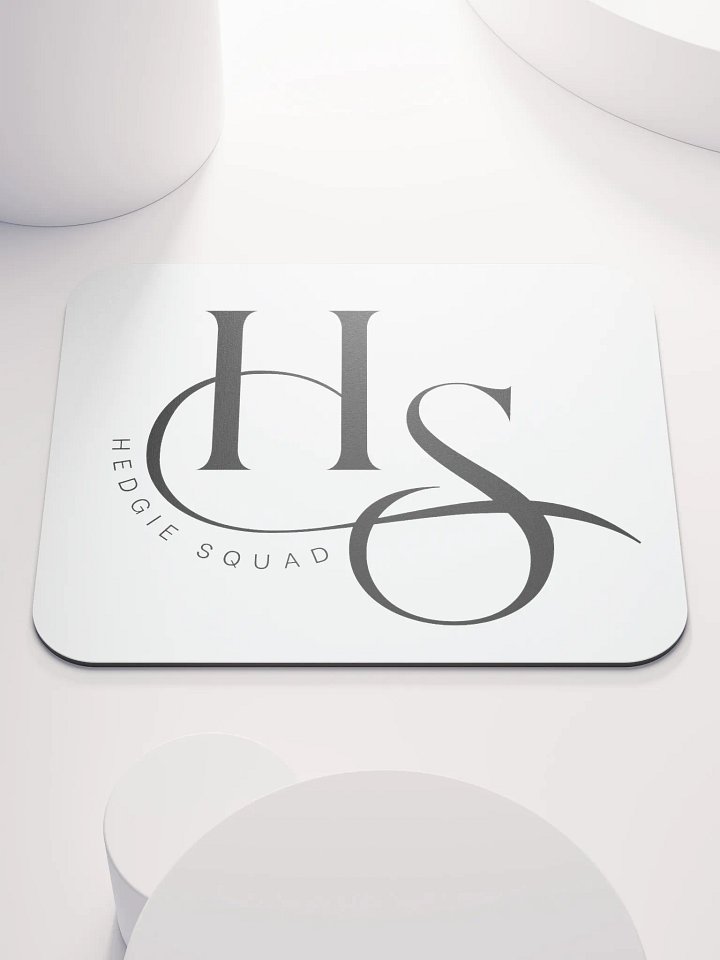 Hedgie Squad white mousemat (8.7″ × 7.1″ // 22cm × 18cm) product image (1)