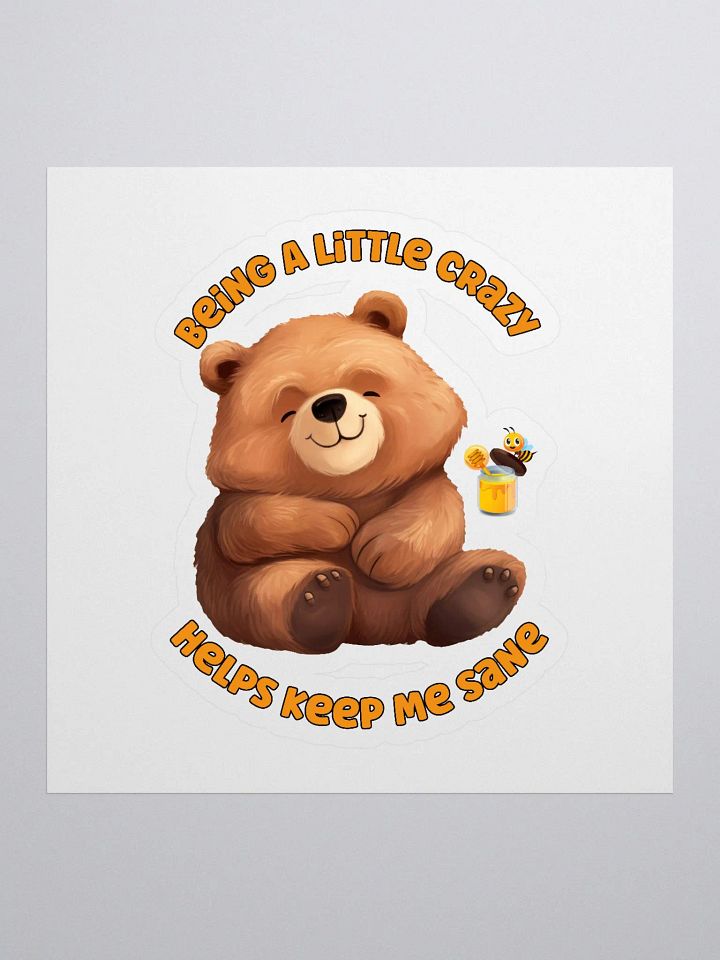 Crazy Bear Kiss Cut Stickers product image (1)
