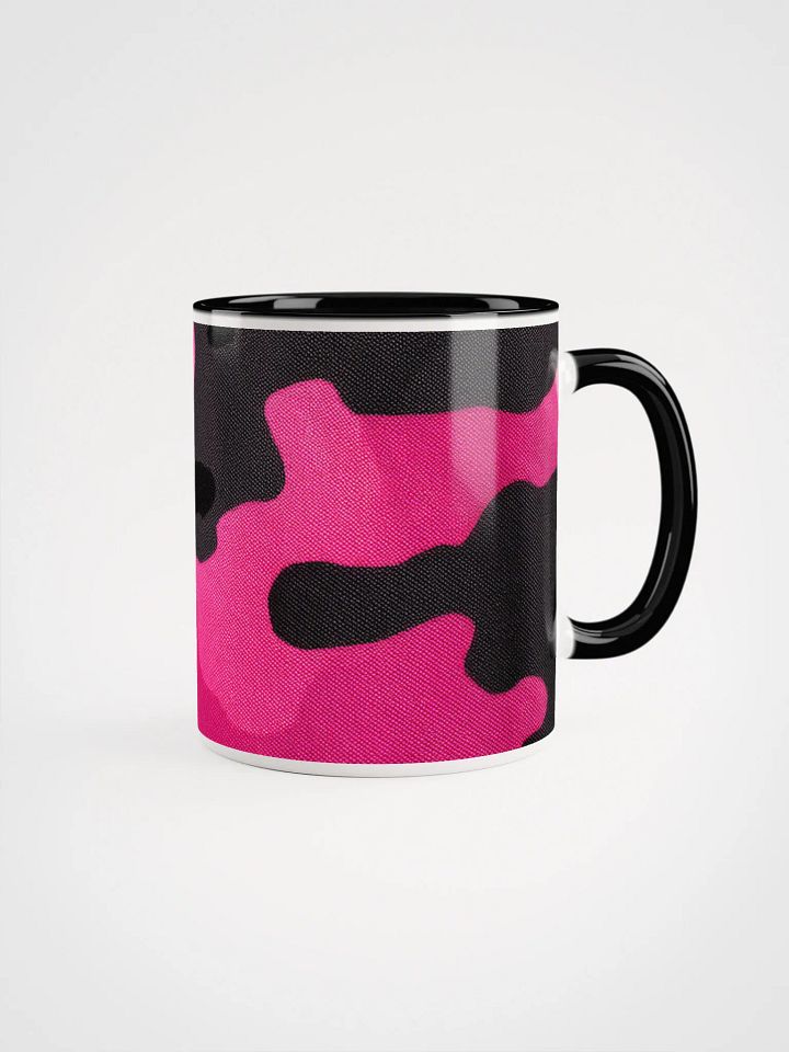Ceramic Mug with Color inside black and pink camo product image (1)