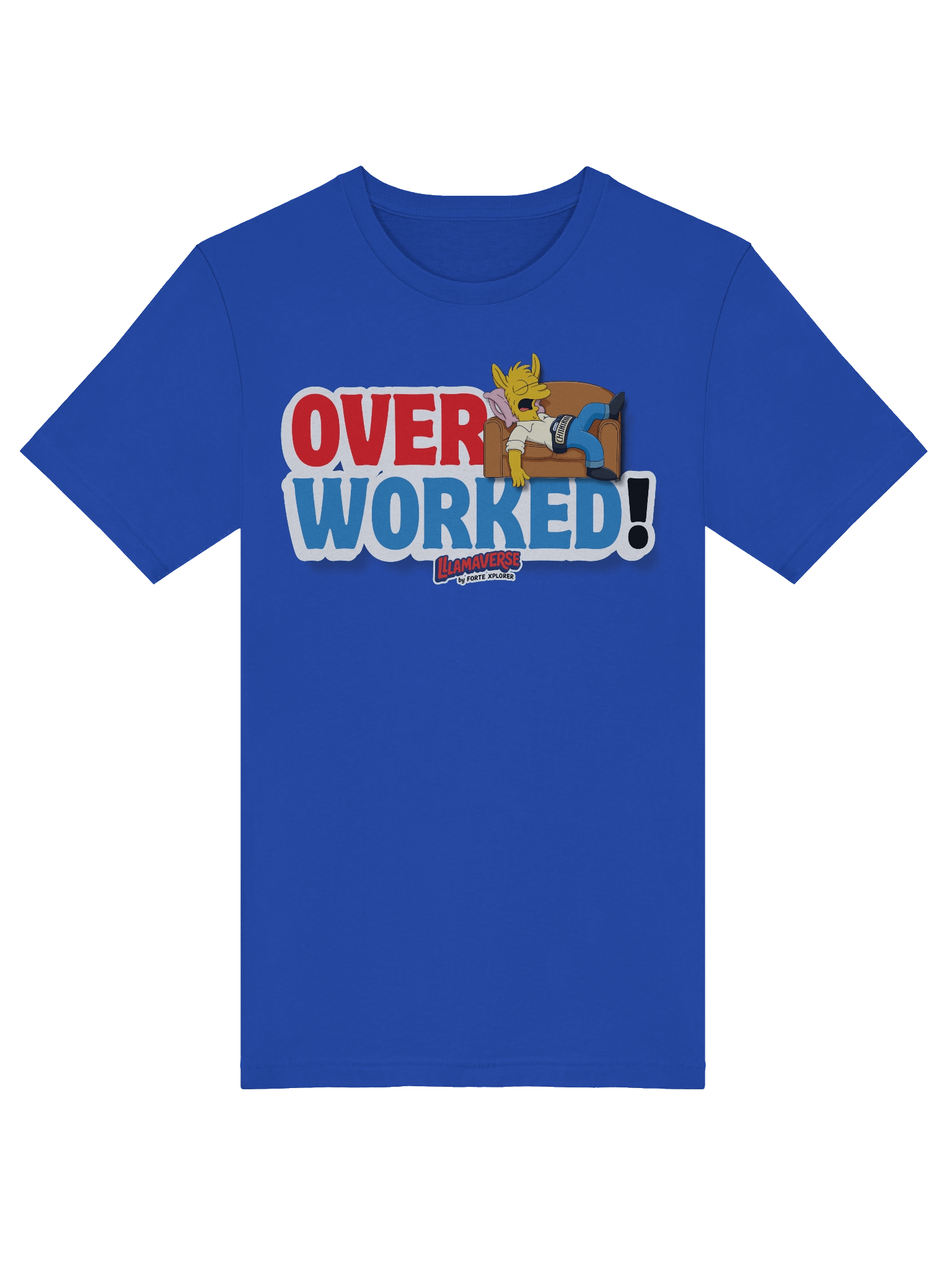 Over Worked in LLAMAVERSE Tee product image (5)