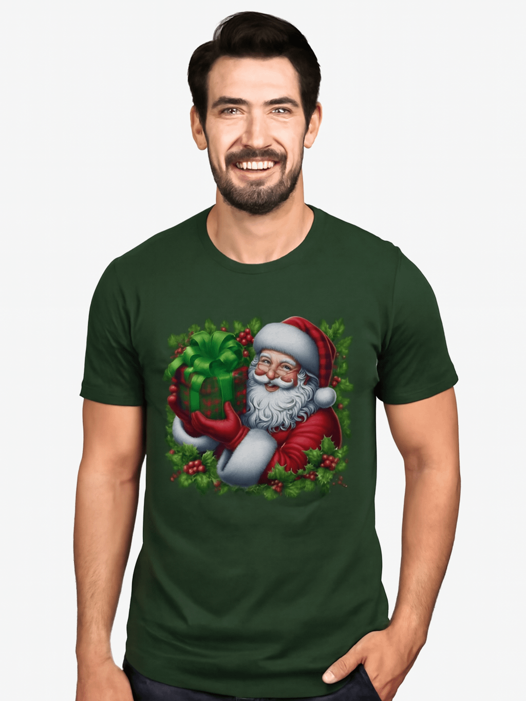 Festive Santa Claus Gift T-Shirt product image (1)