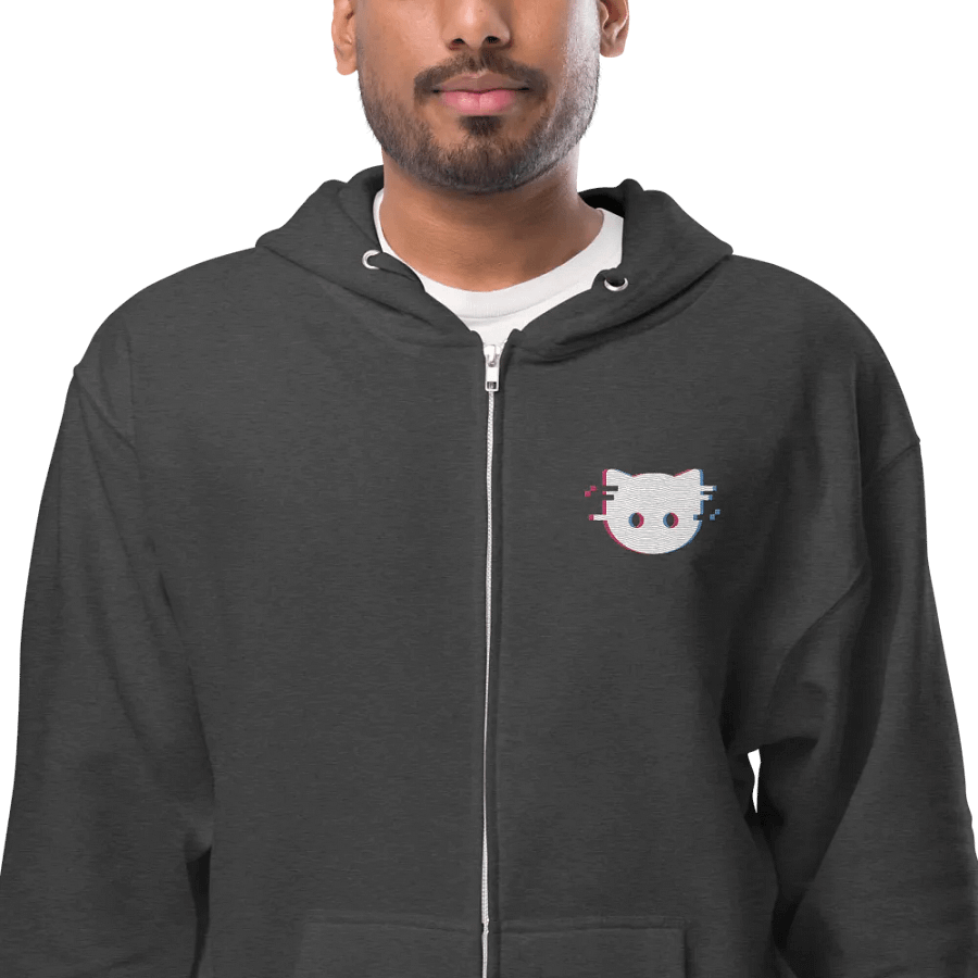 Land of Kittens Glitch Zip-up Hoodie product image (26)