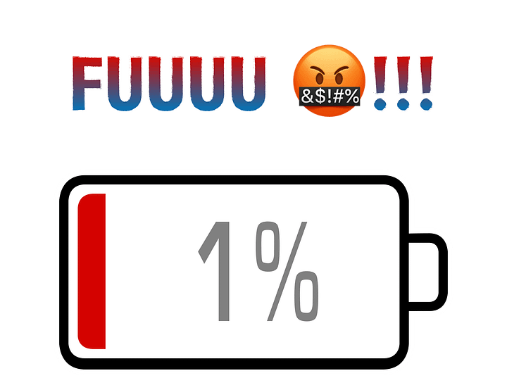 Fuuuu !!! with Battery at 1% T-Shirt product image (2)
