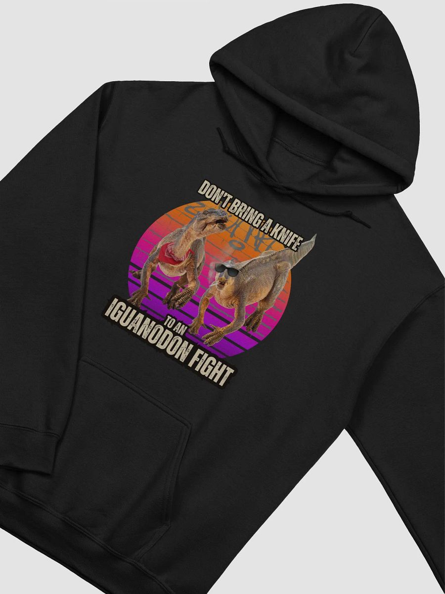Iguanodon Fight - Don't Bring a Knife Dinosaur Hoodie product image (18)