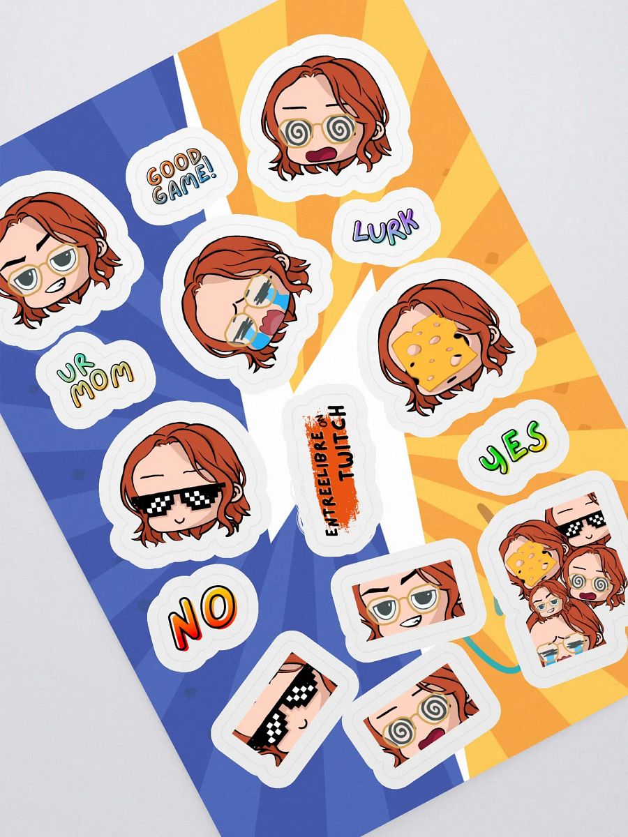 TWITCH EMOTES STICKER SHEET product image (3)