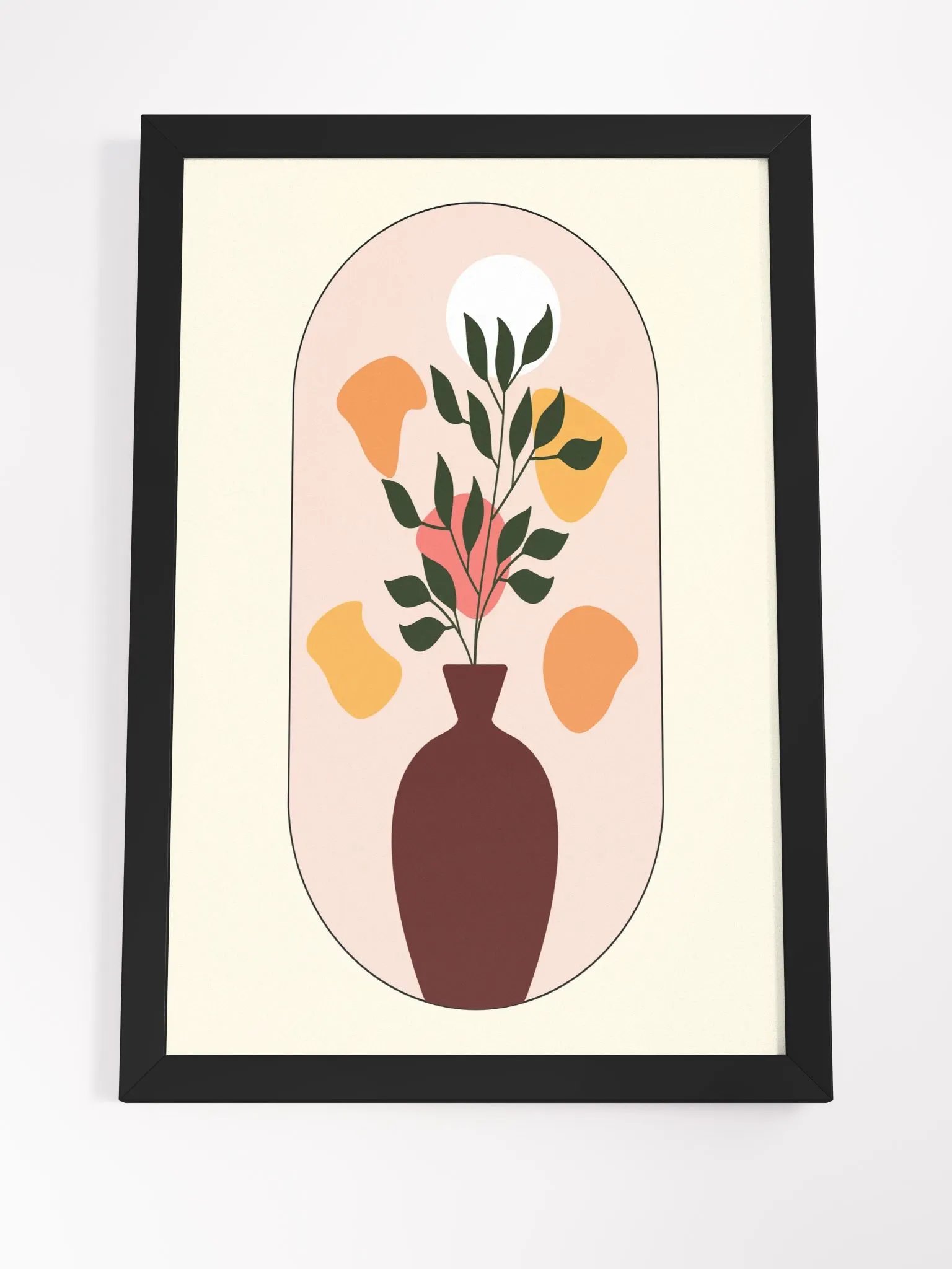 Abstract Vase and Leaves Matte Poster product image (23)