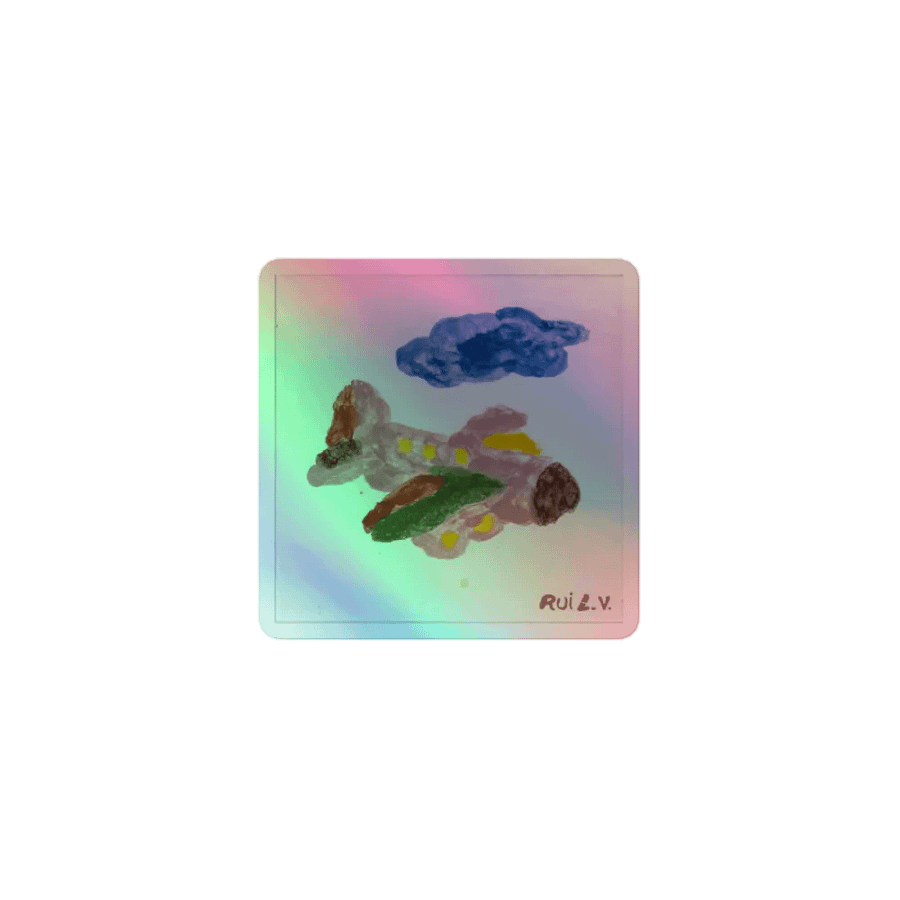 Kid Airplane (Kiss-Cut Holographic Sticker Sheet) product image (1)