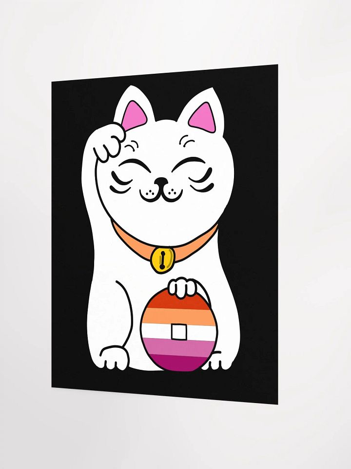 Maneki neko lesbian pride poster product image (2)