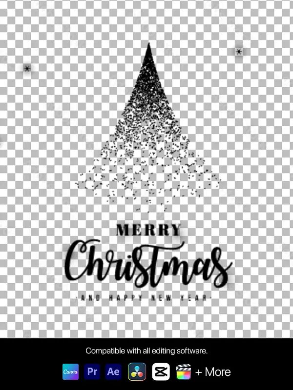 We Wish You a Merry Christmas Green Screen Template - Mov Files Available product image (2)